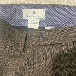 Southern Pines Dress Pants in Dark Brown / black micro herringbone